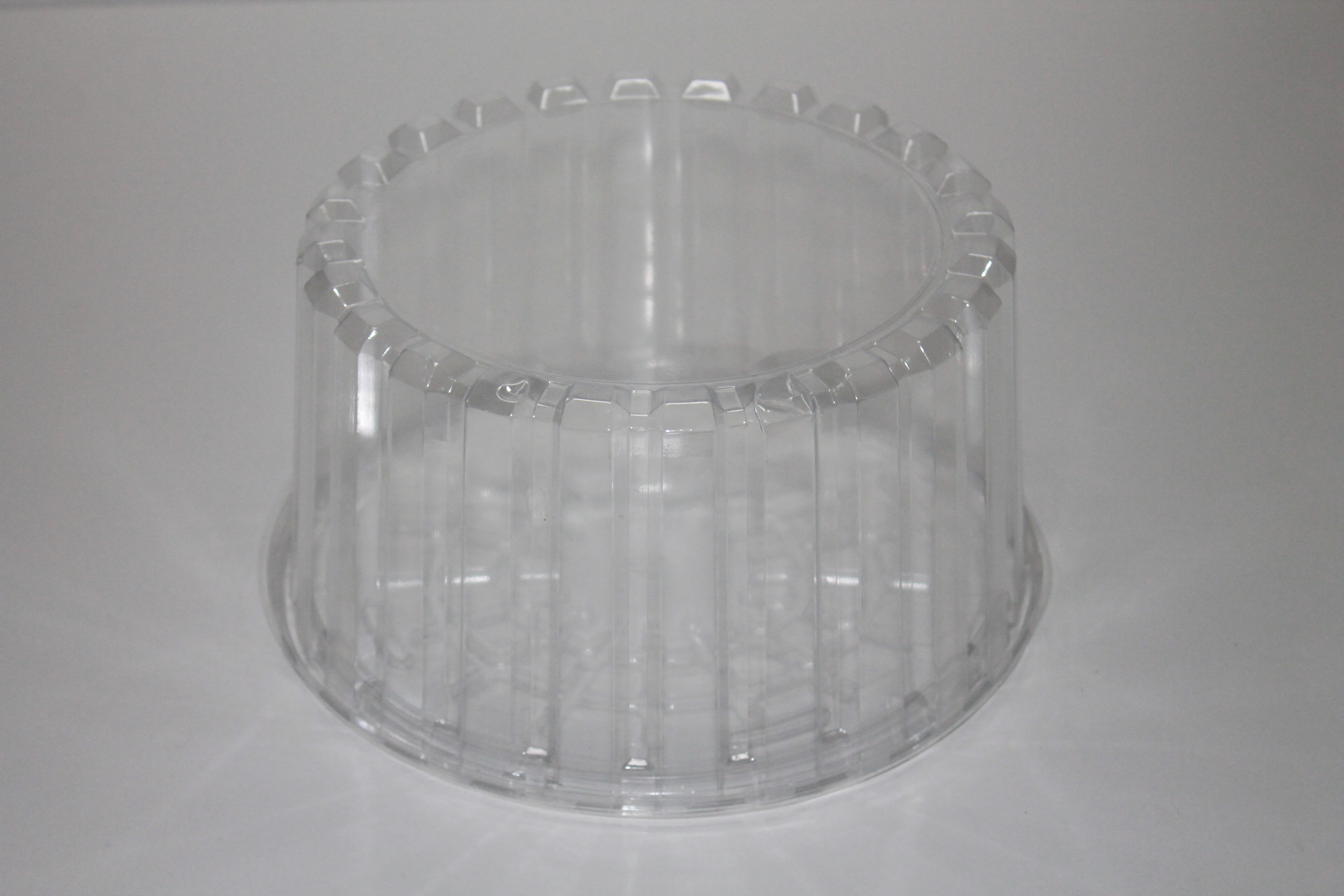 Plastic cake outlet tin